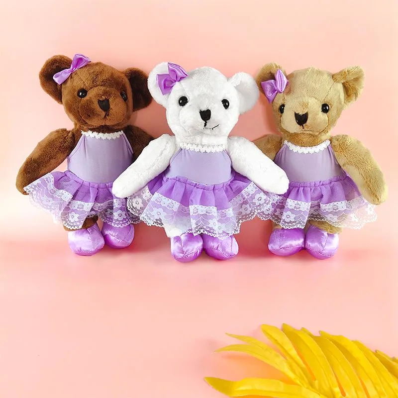 Tricolor Ballet Dress Bear Super Soft Stuff Cute Ballet Bear Plush Toy