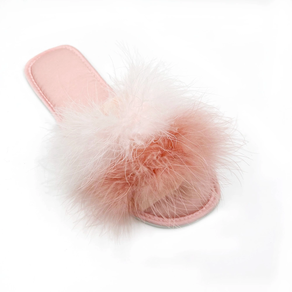 Latest Mule Faux Fur Women&prime;s Sliding Slippers Open Toe Indoor Multi-Colored Sandals Ladies and Ladies Flats