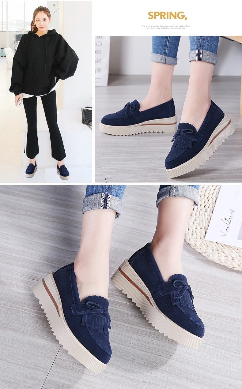 Popular Women-S-Shoes Trendy Ladies Shoes Slip on Loafers Shoes Leather Shoes for Women Footwear Lady Shoes