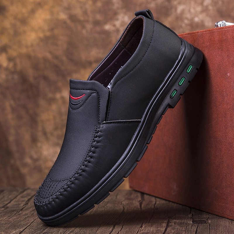 Men New Style PU Leather Lightweight Slip-on Breathable Shoes