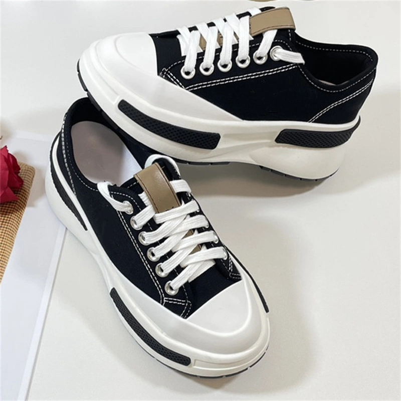 Designer Shoe Stylish Canvas Thick Sole Women Walking Style Leisure Wear Comfortable Lady Ins Hot Sneakers Female Girls Shoes