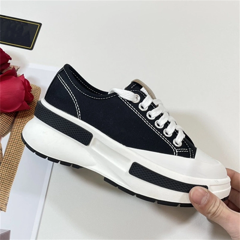 Designer Shoe Stylish Canvas Thick Sole Women Walking Style Leisure Wear Comfortable Lady Ins Hot Sneakers Female Girls Shoes