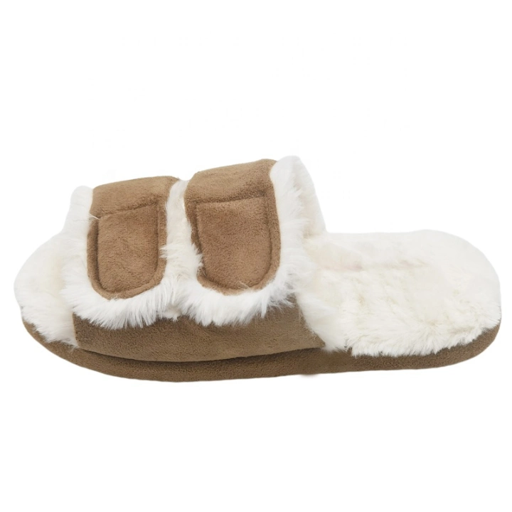 Classic Fluffy Soft Warm Slippers Women Faux Fur Cozy Winter Indoor Outdoor Household Shoes Mules Slippers