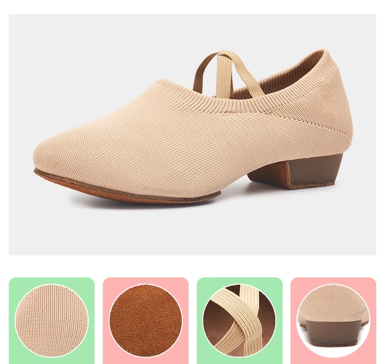 Soft Dancing Shoes Wholesale Flying Fabric Soft Low-Heeled Ballet Shoes