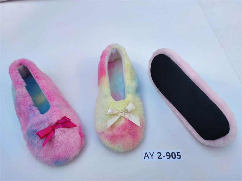 OEM Wholesale Plush Winter Women Floor Dancing Shoe