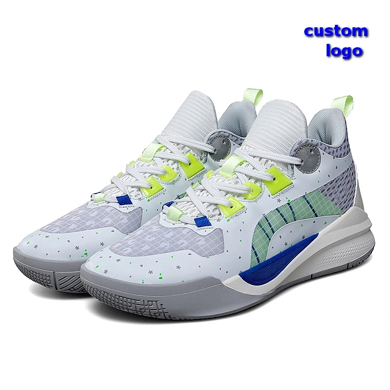 Custom Made Man Running Shoes Outdoor Basketball Shoes Jogging Custom Large Size Basketball Shoes White