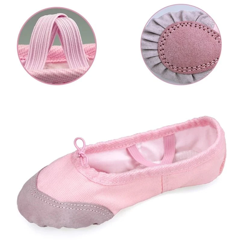 Girls Women Soft Sole Ballet Slippers Dance Shoes