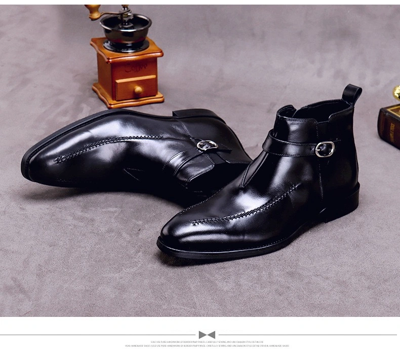 Elegant Classic Style Leather Men&prime;s Dress Shoes