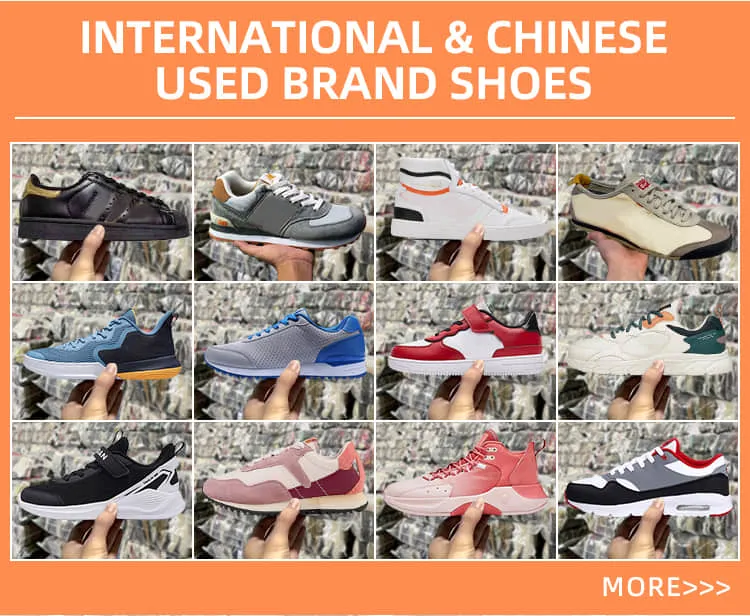 Factory Wholesale Used Sneaker USA Original Second Hand Sport Running Football Shoes Internatioanal Chinese Branded Shoes Cheap Price Used Brand Shoes