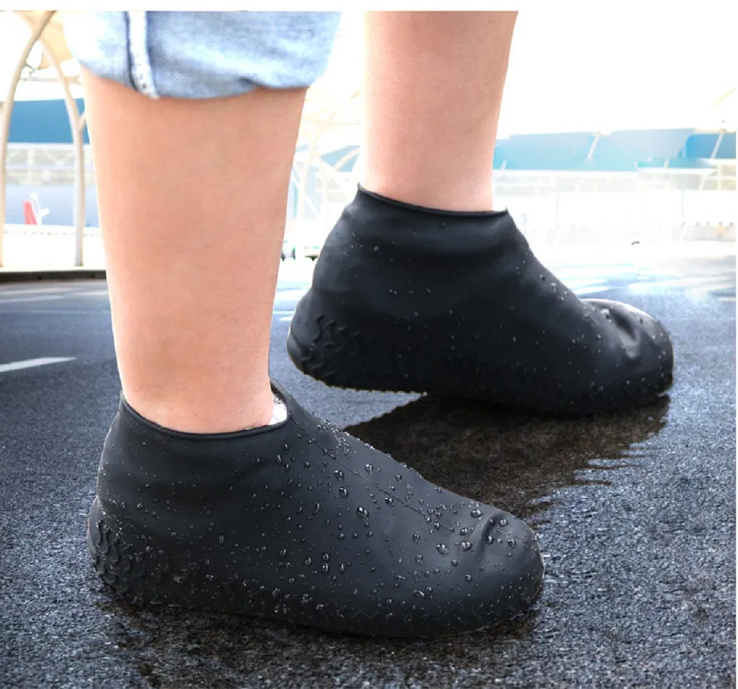 Thicken Silicone Rain Boots Shoe Covers Reusable Waterproof Anti-Slip Wbb17251