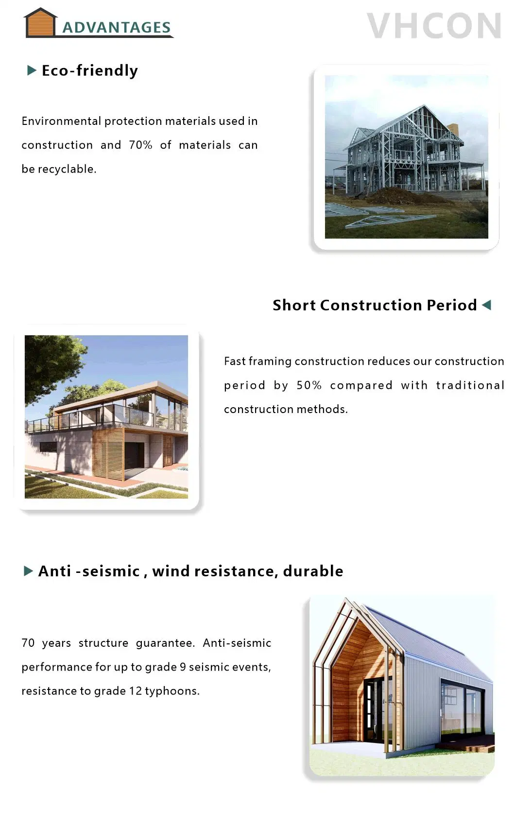 Low Cost Economical Prefabricated House Fast Build Villa Tiny Size Home Prefab Casa Design Resort Hotel Apartment