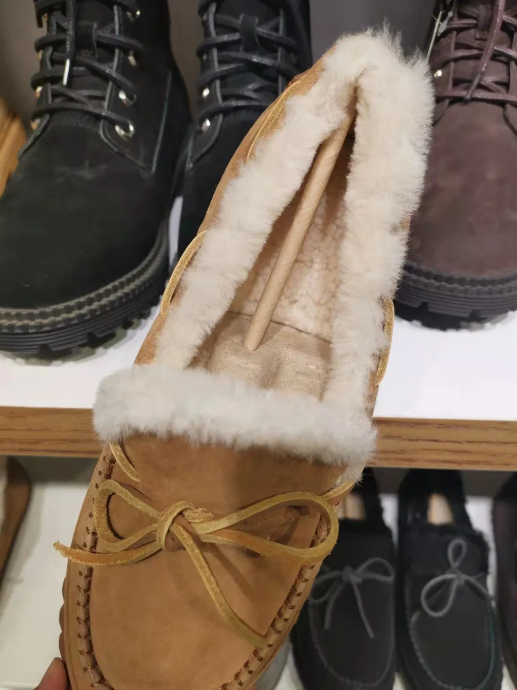 Wholesale Real Fur Moccasins for Home Women Style