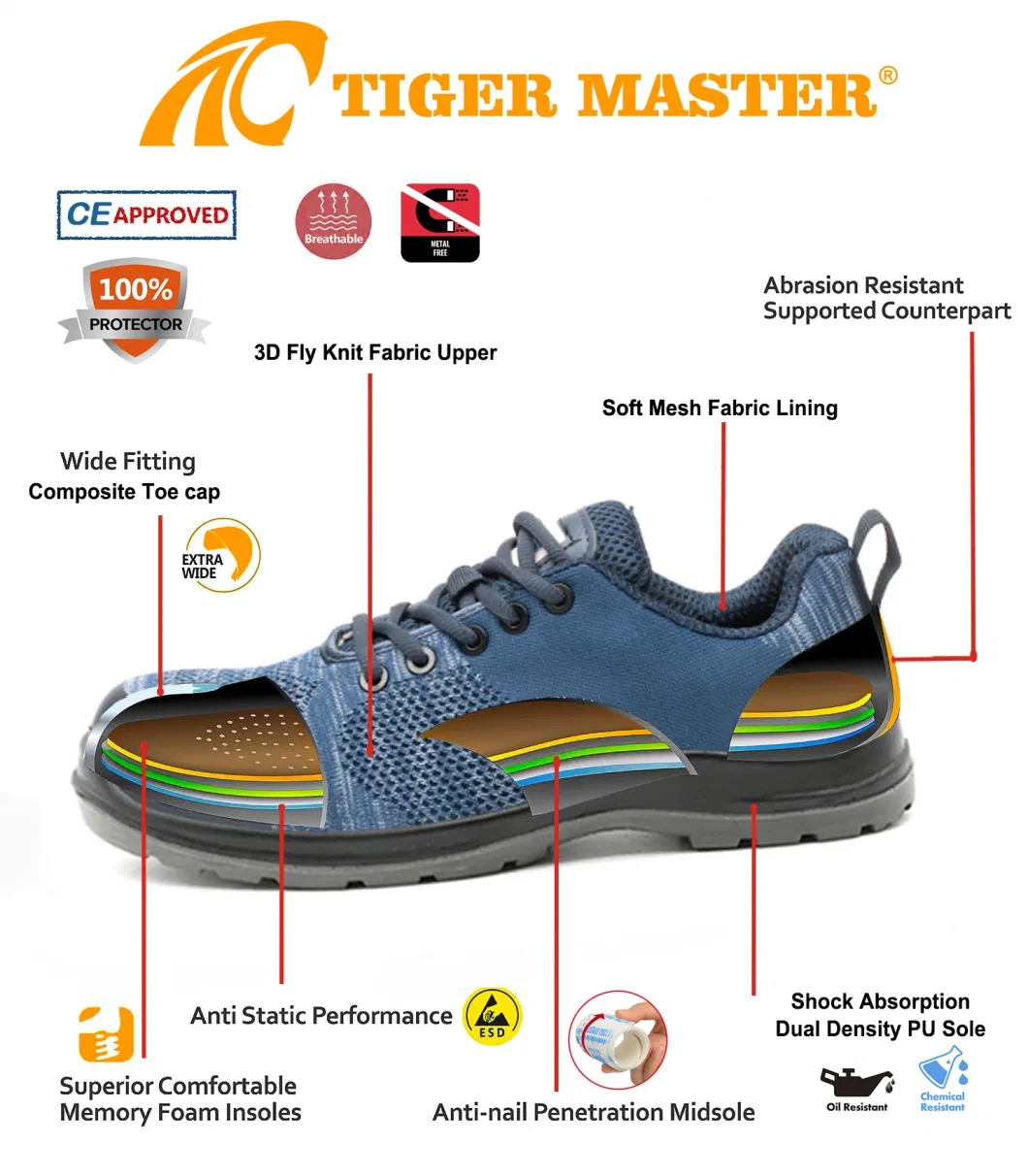 CE Composite Toe Logistics Sports Safety Shoes for Men