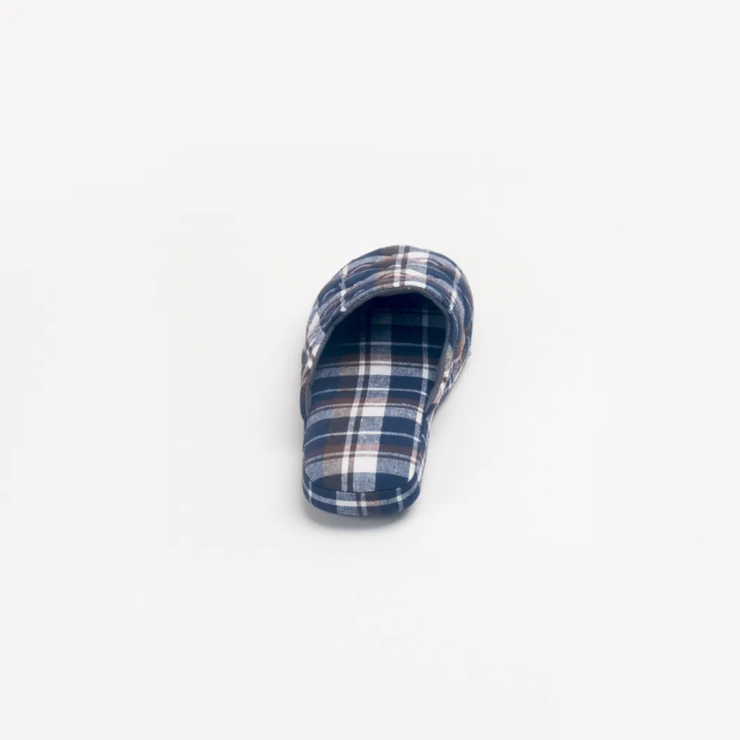 Tartan Checks Mule Flat Scuff Foxing Indoor Toscana Slippers 3A336-4