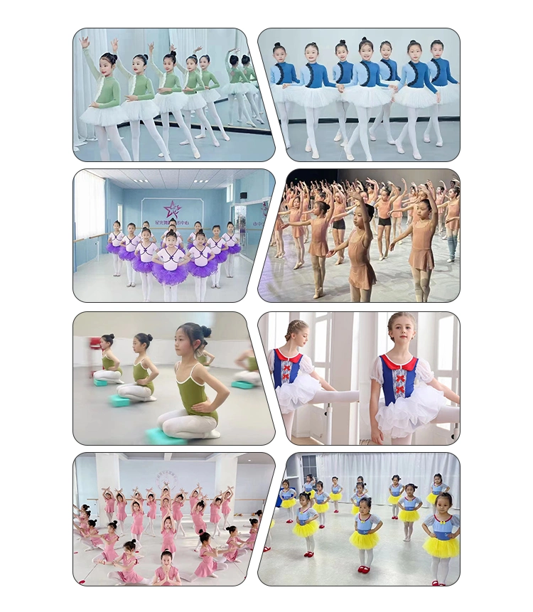 Wholesales Factory Price Good Quality Colorful Girls Polyamide Cotton Custom Dance Short Sleeves Ballet Shirts