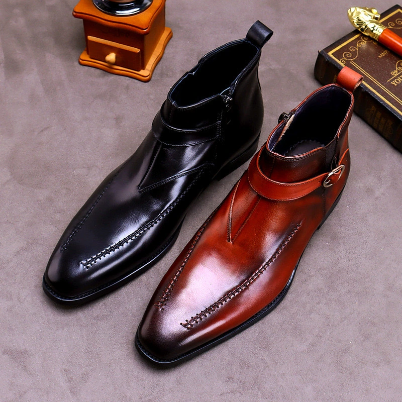 Elegant Classic Style Leather Men&prime;s Dress Shoes