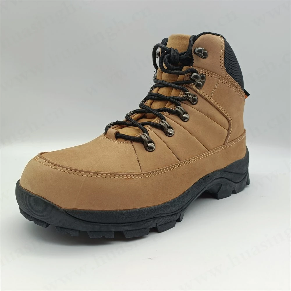 Lxg, Heavy Casting Industrial Middle-Cut Sport Safety Boot Anti-Puncture Steel Toe Insert Rubber Sole Grey Safety Shoe HSS381