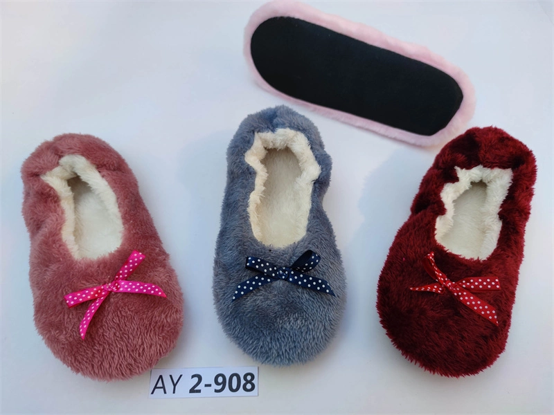 OEM Wholesale Plush Winter Women Floor Dancing Shoe