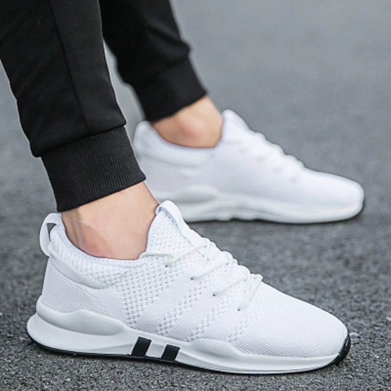 Mens Classic Breathable Mesh Slip-on Lace-up Lightweight Comfortable Casual Sports Sneakers Athletic Running Walking Jogging Fitness Shoes Esg13696