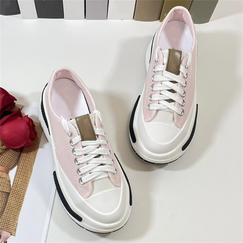 Designer Shoe Stylish Canvas Thick Sole Women Walking Style Leisure Wear Comfortable Lady Ins Hot Sneakers Female Girls Shoes