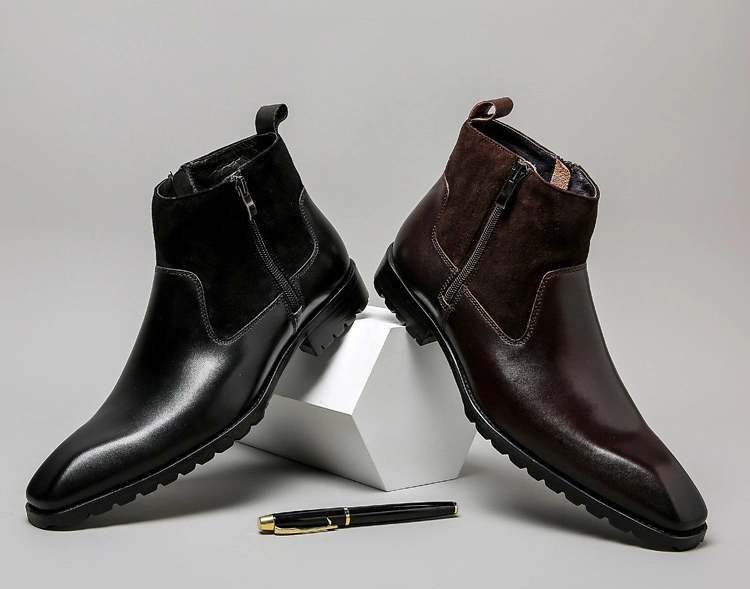 Elegant Winter Boots for Men - Classic Leather Footwear