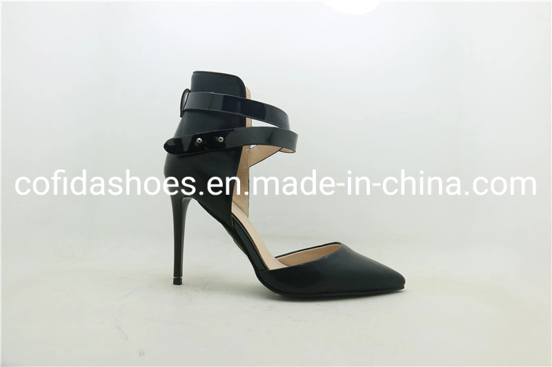 Sexy Fashion High Heels Imitation Leather Lady Dress Shoes