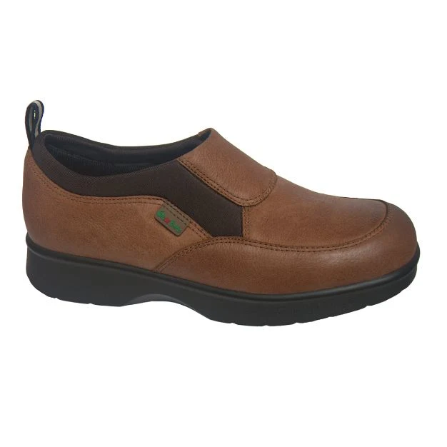 Plus Size Leather Shoe with Wide Comfort Design for Flat Feet