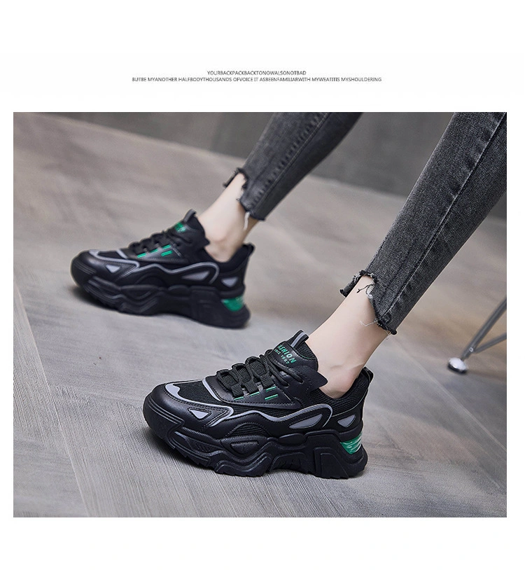 Lace-up Breathable Girl School Student Shos Lady Casual Sports Fashion Running Shoes for Women