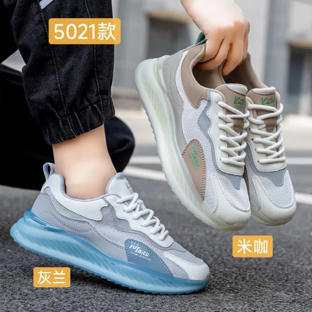 China Manufacture Brand Men Athletic Footwear Sports Shoes, Flat Sole Elastic Running Fashion Leisure Shoes