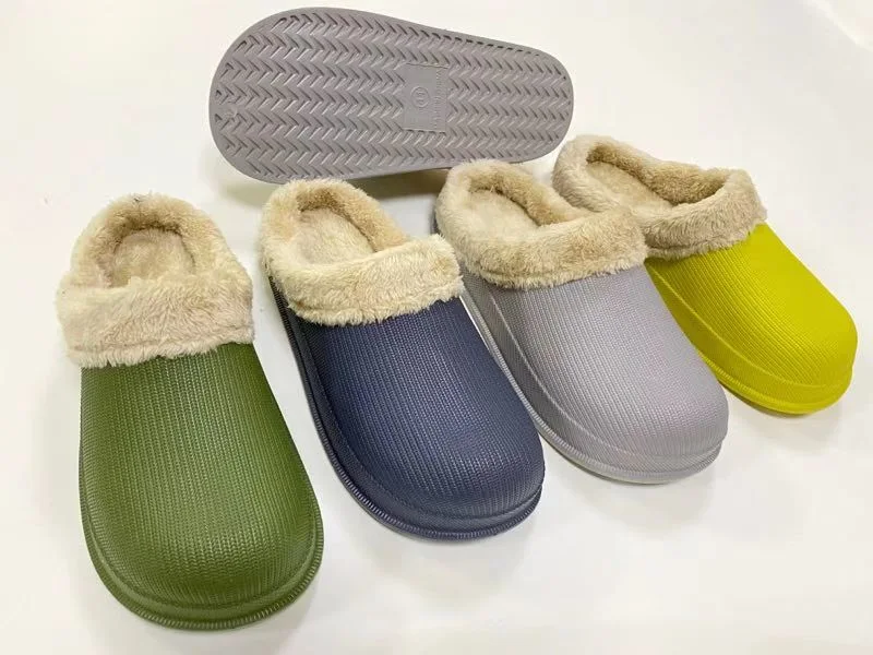 Custom Logo Male Unisex Colorful Waterproof Slippers Footwear Fur Sandal Women House Shoes Fur Mules