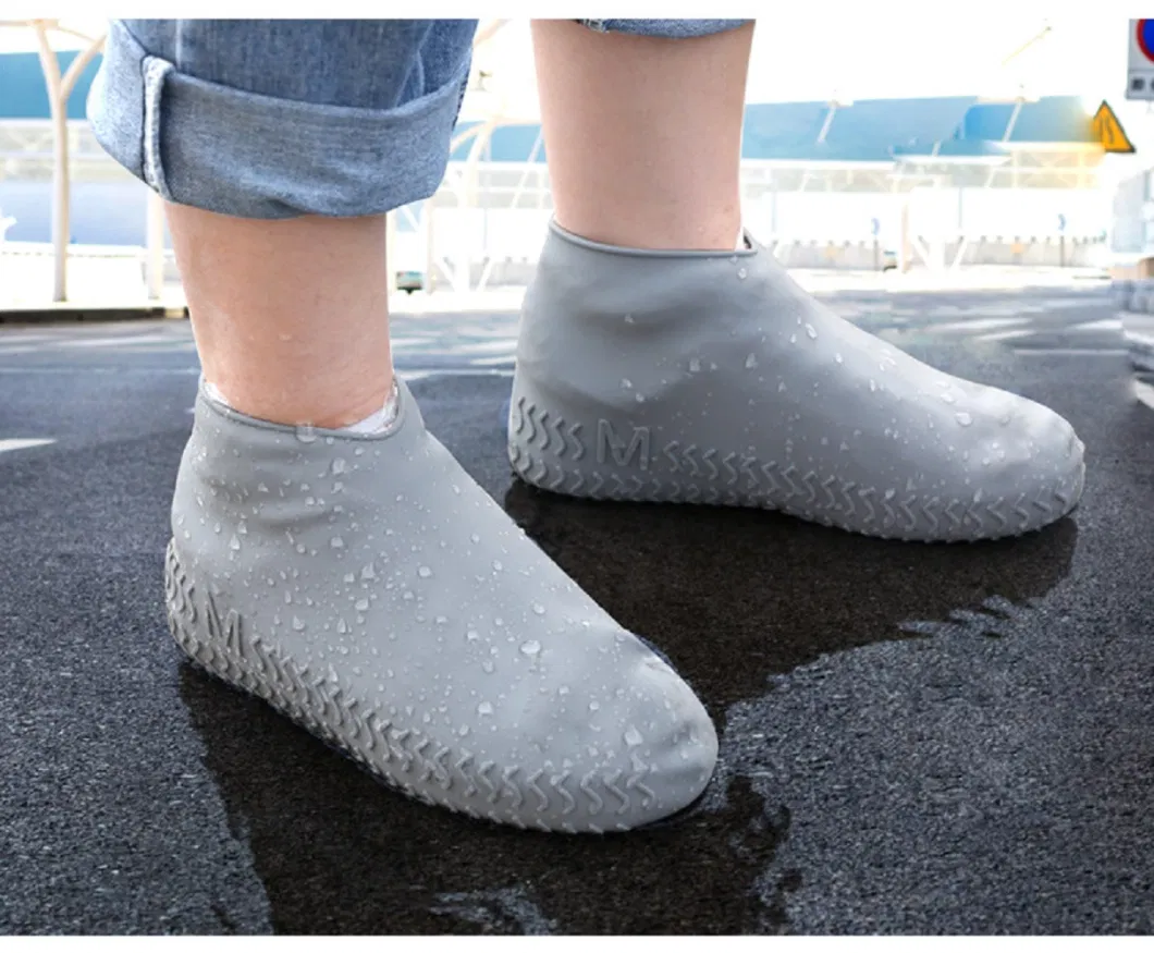 Silicone Rain Shoe Covers, Reusable Shoe Covers Waterproof Anti-Slip Outdoor Shoe Coats for Kids, Women, Men Esg17251