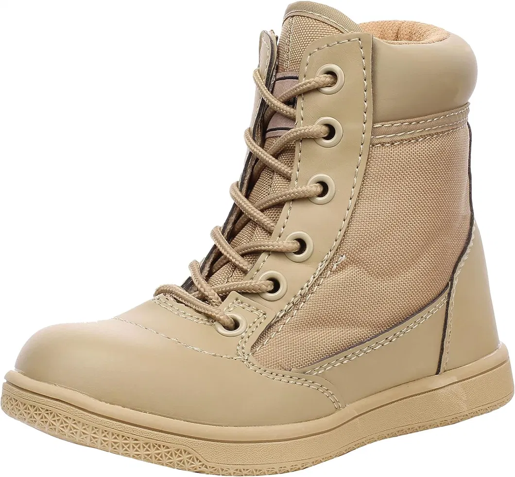 Boys Girls Outdoor Ankle Hiking Boots Trekking Walking Shoes Military Work Combat Jungle Boots