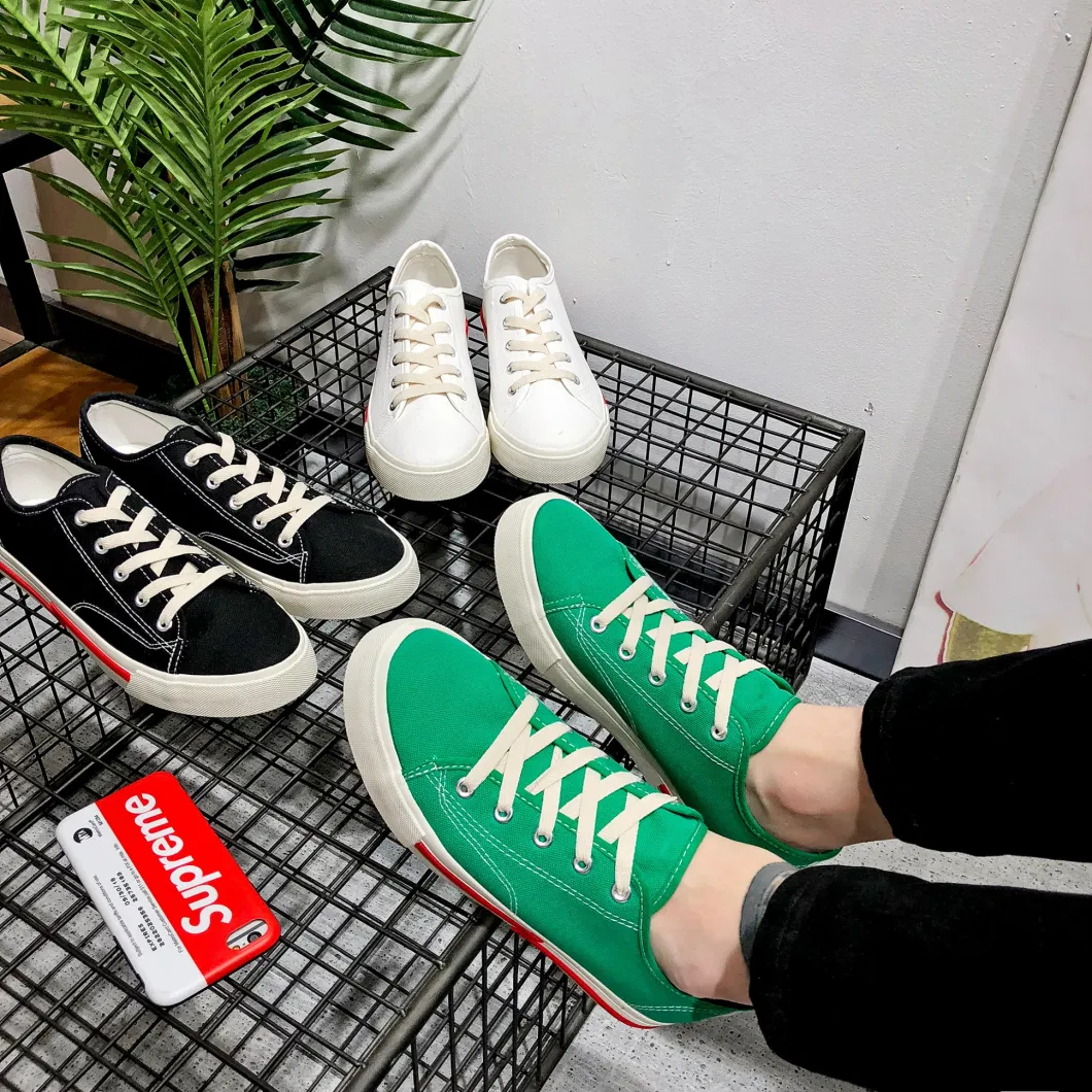 2023 Stylish Canvas Thick Sole Women Walking Style Leisure Wear Comfortable Ladys Sneakers Female Girls Shoes