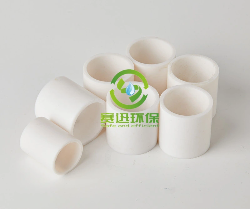 100% PTFE Random Plastic Transfer Efficiency PTFE Graphite Pall Ring Plastic Packing