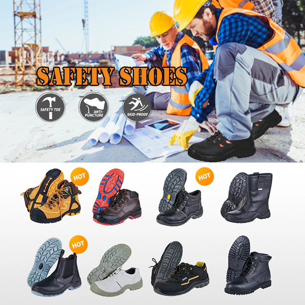 Comfortable Industrial Protective PU Leather Safety Athletic Working Shoes (UB-136)