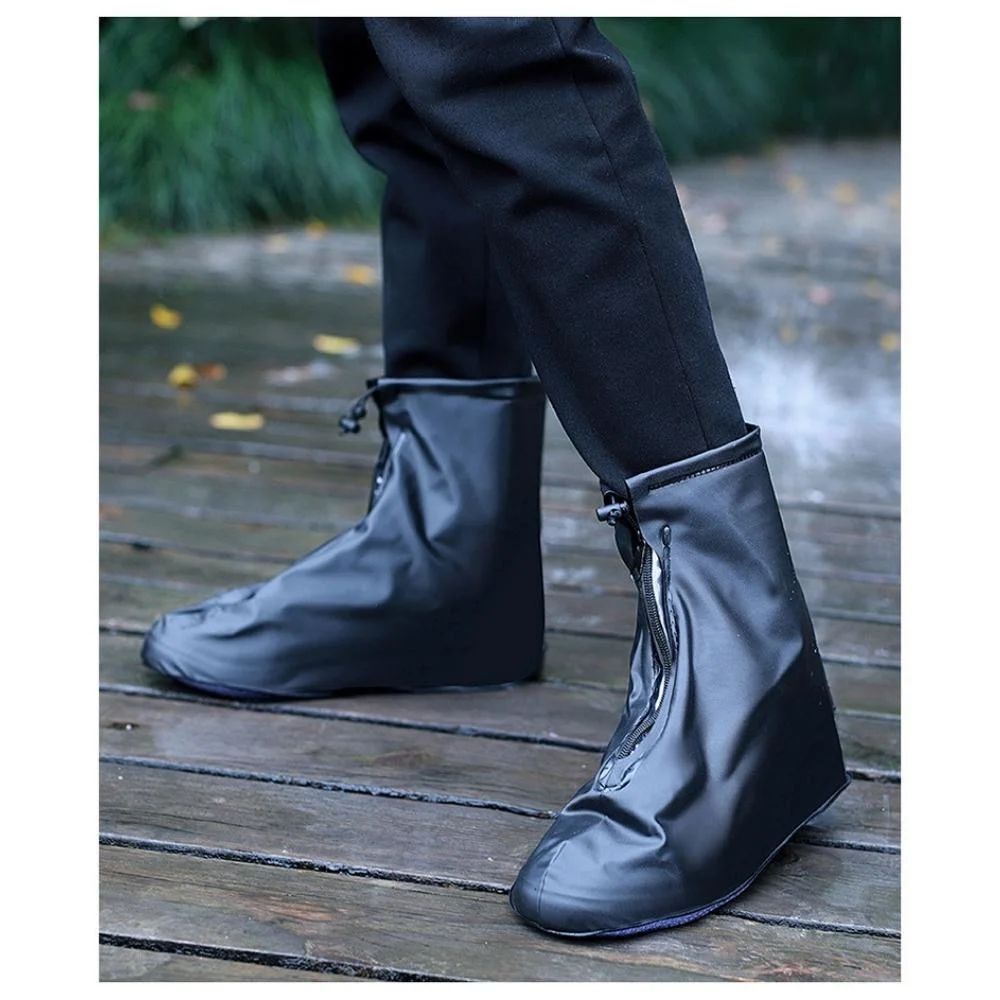 Anti-Slip Silicone Rain Shoe Cover Reusable Ankle Length Rain Boots Wyz20348