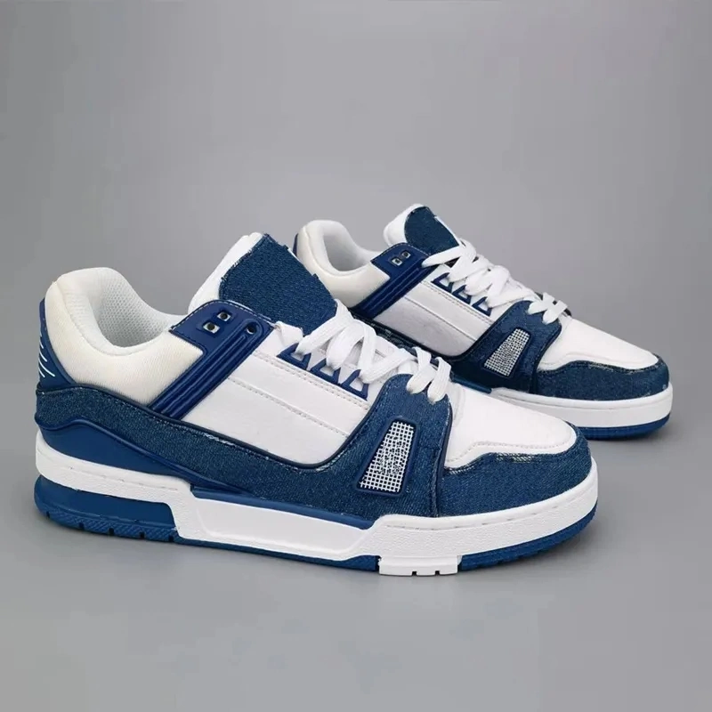 Desinger Shoes Running Shoes Flat Sneaker Shoes Platform Letter Calfskin Denim Leather Men Women Denim Sports Shoes