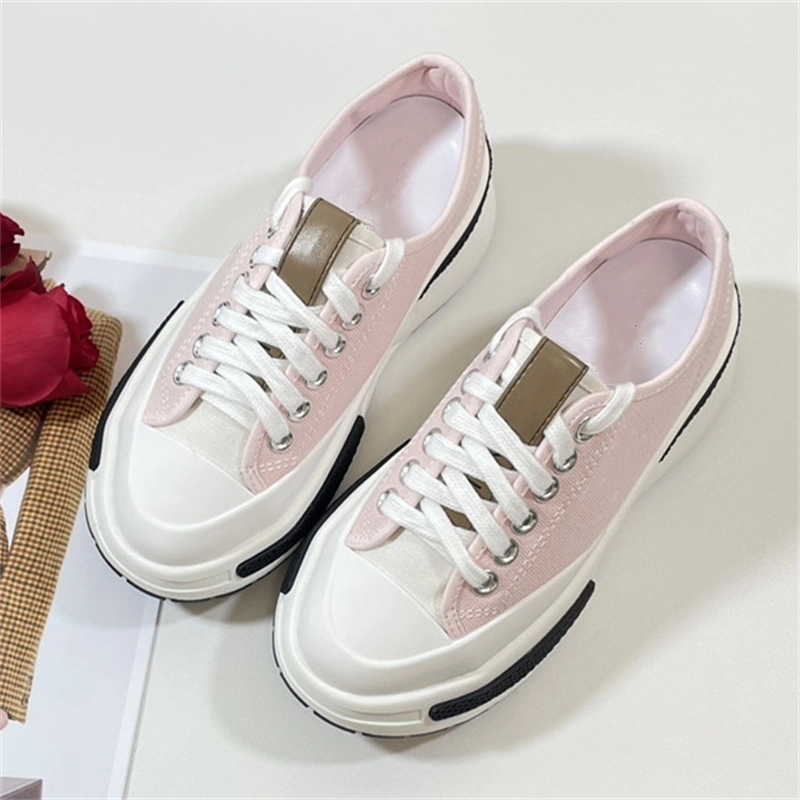 Designer Shoe Stylish Canvas Thick Sole Women Walking Style Leisure Wear Comfortable Lady Ins Hot Sneakers Female Girls Shoes