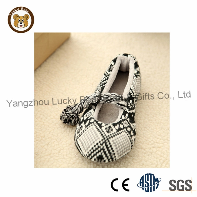 Wholesale Knitted Cashere Loafers Women Winter Home Shoes