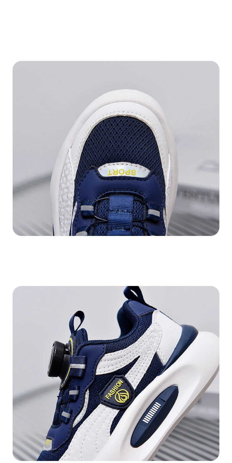 Autumn New Children&prime;s Sports Shoes Girls Rotary Button Casual Shoes Korean Wholesale Athletic Shoes