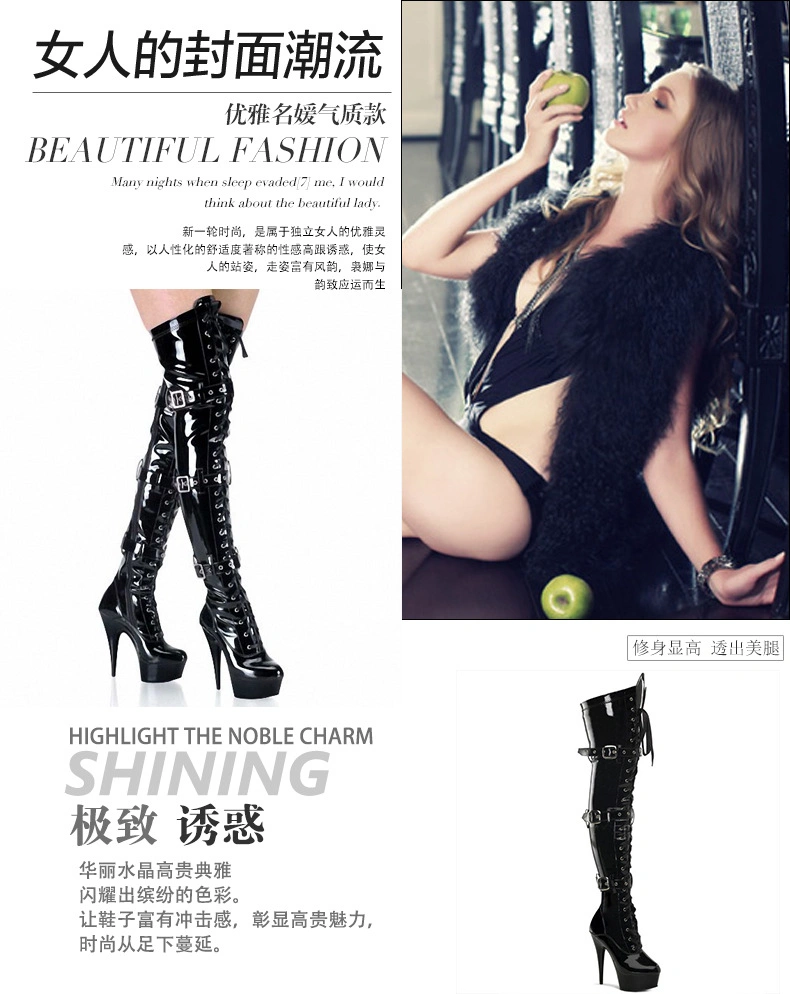 Customized Fashion Long Boots Pole Dancing Women Shoes Lady Dance Shoes for Party or Nightclub