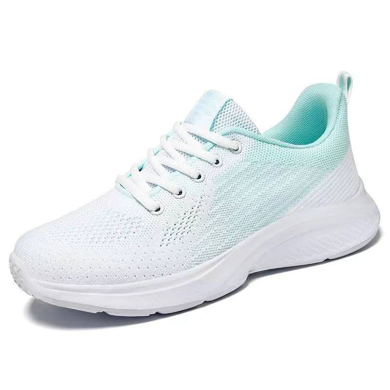 Comfortable Fly Knit Material Sneaker Woman Sport Shoes for Running