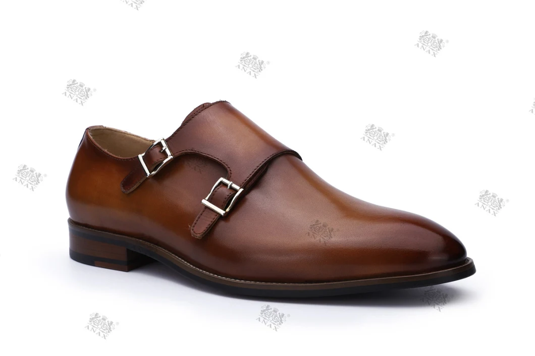 New Hand-Dye Leather-Shoes Men Shoes Casual-Shoes Sports Monk Strap Shoes