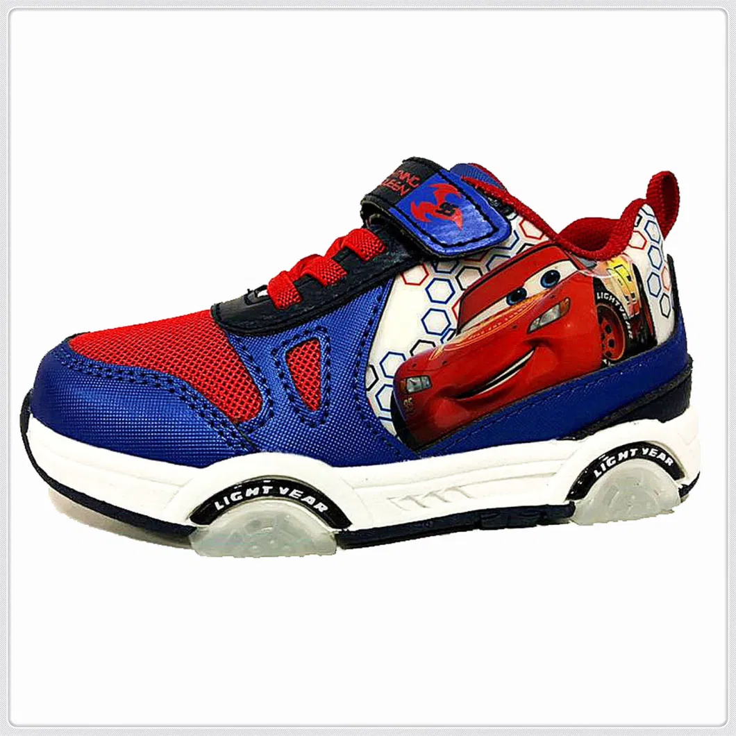 Boy&prime;s Shoes PU Upper with PVC Patch with Lights