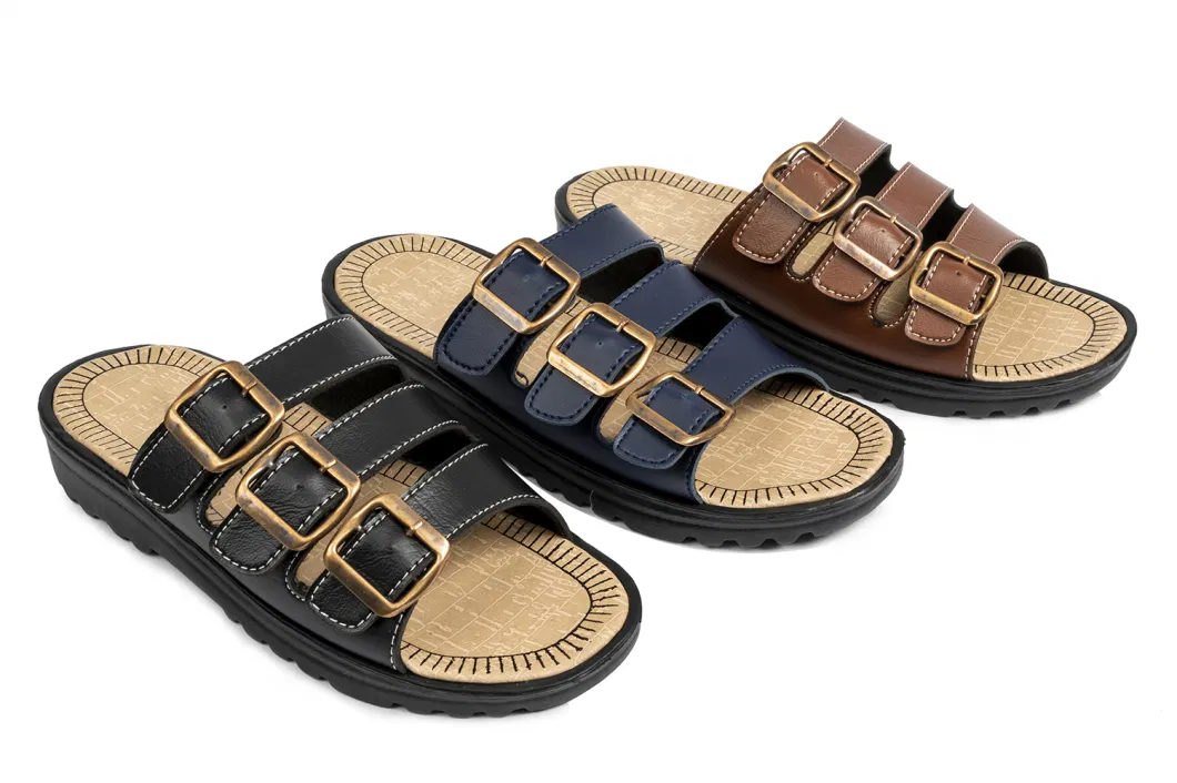 Wholesale Summer Flat Comfortable Beach Outdoor Leisure Sandals for Men Mules Shoes