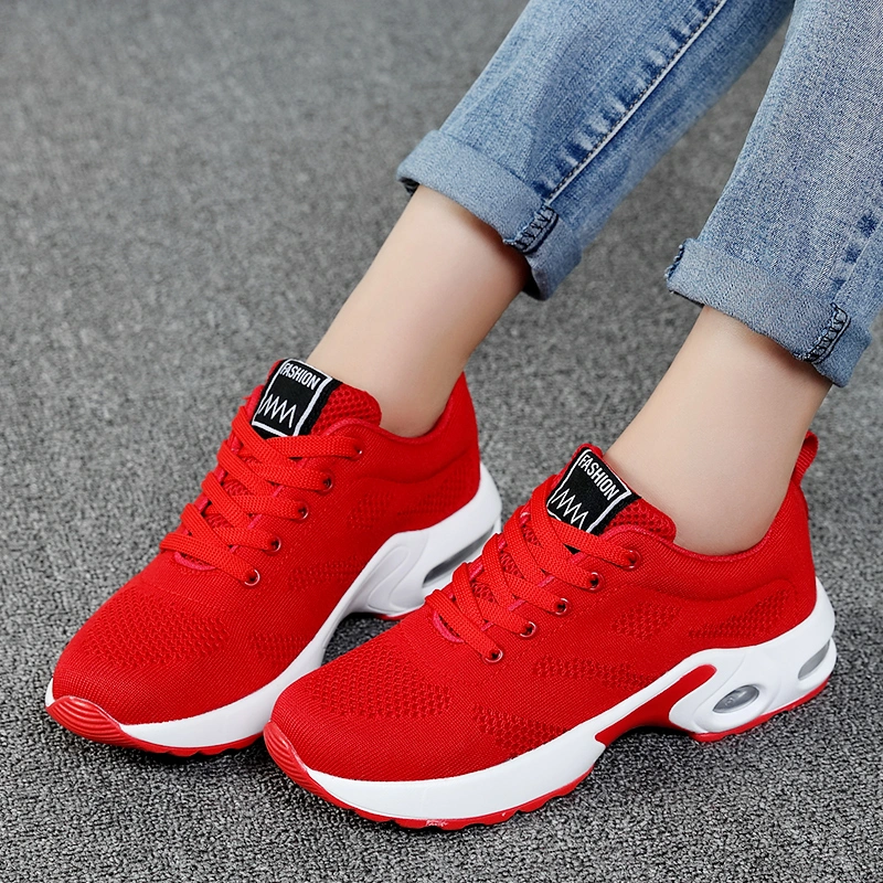 Women Sneaker Mesh Running Shoes Ladies Walking Dancing Sports Shoes Outdoor Air Cushion Breathable Footwear Lace up Sneakers