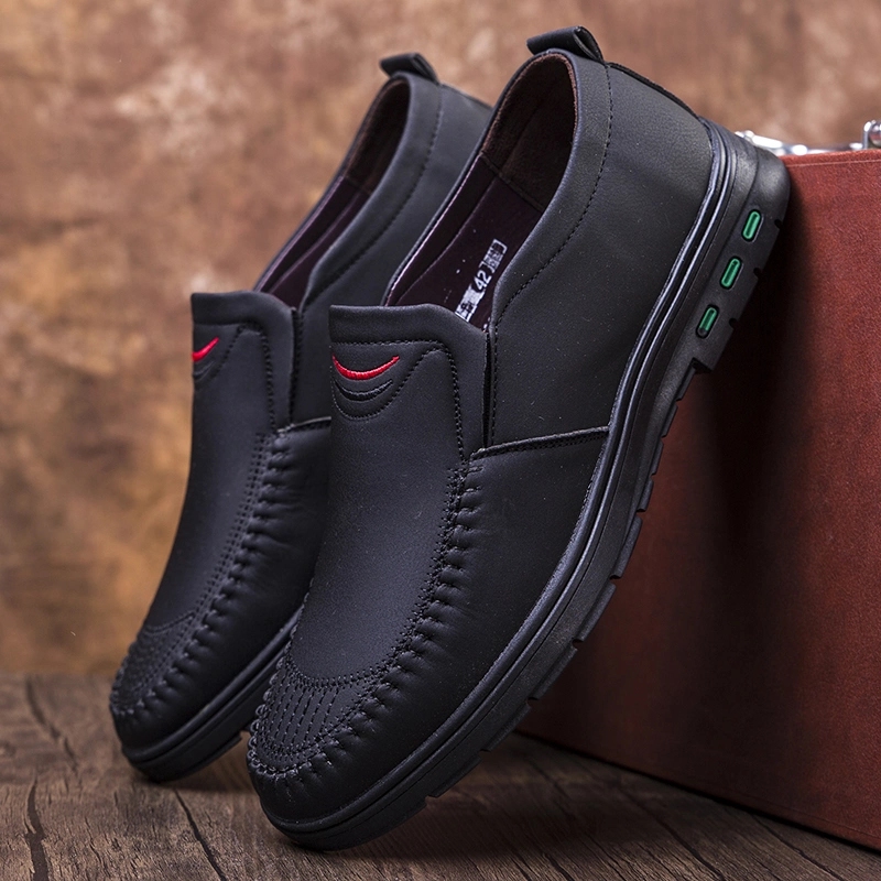 Men New Style PU Leather Lightweight Slip-on Breathable Shoes