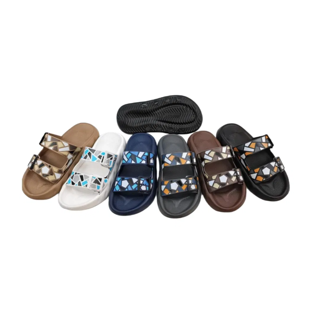 Wholesale Summer Flat Comfortable Beach Outdoor Leisure Sandals for Men Mules Shoes