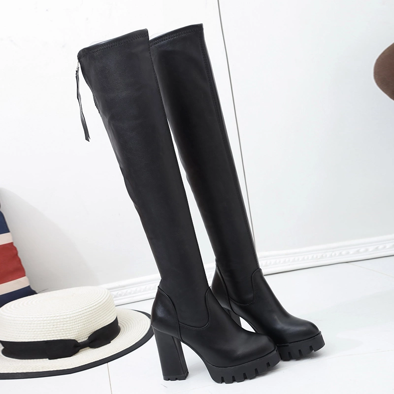 Women Winter Shoes Knee High Boots Winter New Fabric Flat Shoes