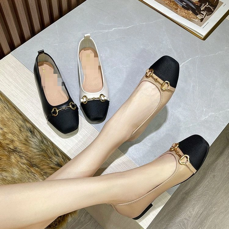 Leather Ladle Shoes Retro Female New Arrival Soft Sole Casual Comfortable Flat Pump Shoes for Women